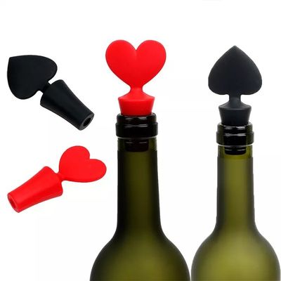 新鮮な保存のジェルコルク シリコンボトルタップ 可愛いトップポーカーバーアクセサリー ワイン注ぎ器