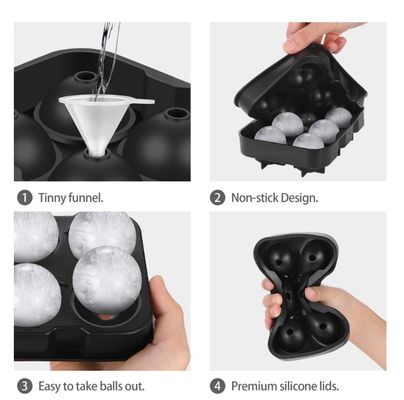 再利用可能なシリコンのアイスキューブトレイで 簡単にウイスキーの丸いボールを作ります