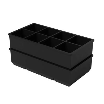 ストック 4 6 8 穴式 シリコンアイストレイ 蓋付き 大きな正方形 アイスキューブ メーカー