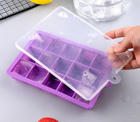 アイスクリームメーカー 簡単に放出 15 穴 24 穴 シリコン アイスキューブ トレイ 蓋付き