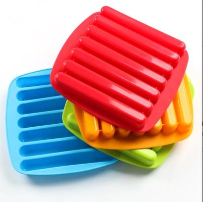 多色のアイススティック模具 7 穴 シリコンビスケット チョコレート模具 氷方塊トレイ