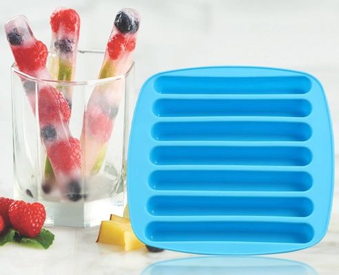 多色のアイススティック模具 7 穴 シリコンビスケット チョコレート模具 氷方塊トレイ