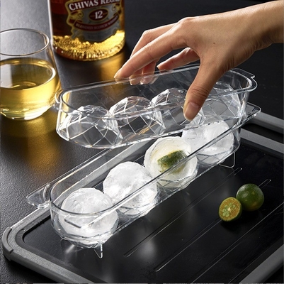 ボール アイス ボックス 4 pcs PET プラスチック 食品グレード ファンシー アイス キューブ トレイ キッチン アクセサリー