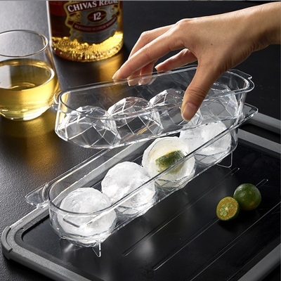 ボール アイス ボックス 4 pcs PET プラスチック 食品グレード ファンシー アイス キューブ トレイ キッチン アクセサリー
