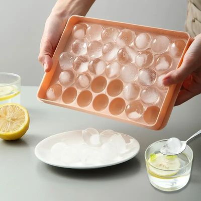 33 グリッド 丸いボール アイスキューブ トレイ エコフレンドリーなPPプラスチック製 アイスクリーム用ツール