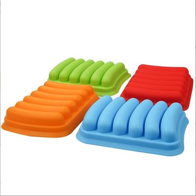 ケーキツール 食品級 DIY 再利用可能 シリコンソーセージ 6 穴 ホットドッグ 焼き模具