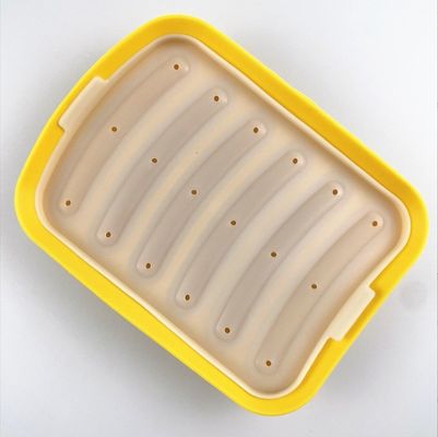 ケーキツール 食品級 DIY 再利用可能 シリコンソーセージ 6 穴 ホットドッグ 焼き模具