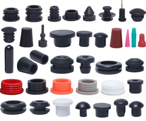 カスタマイズされた密封部品 EPDM/NBR/NR 固定天然ゴムプラグ付きゴム端蓋