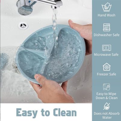 食品級 シリコン ボウルとスプーン 赤ちゃんの餌のためのセット デザインスタイルなし 掃除が簡単