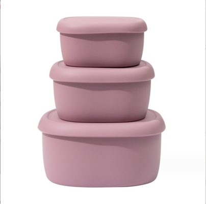 3pcs/set カスタムポータブル ベントランチボックスセット マイクロウェーブ式食品容器機能
