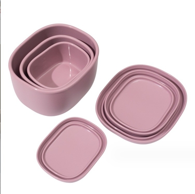 3pcs/set カスタムポータブル ベントランチボックスセット マイクロウェーブ式食品容器機能