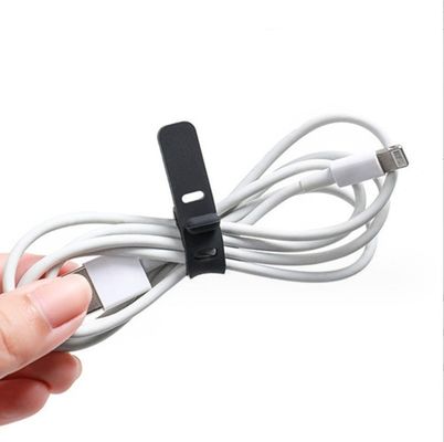 食品グレードのUSBケーブルを鋳造するためのカラフルなシリコンストラップケーブルホルダーオーガナイザー