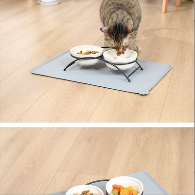 モダンスタイルの防水防滑シリコン ペット飼料マット