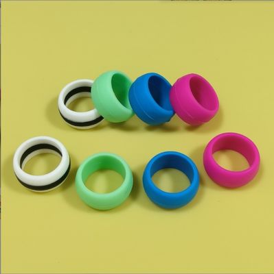 18mm シリコン 結婚指輪 男性と女性に適した カラフルなデザイン 食品グレード素材