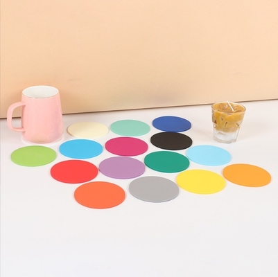テーブルマット 飲み物 コースター PVC 防水 熱隔熱 丸型 ファッション カラフル コースター