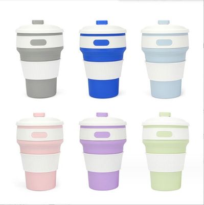 外部スポーツ用のシリコン折りたたみの水カップ 携帯旅行 コーヒー折りたたみのカップ