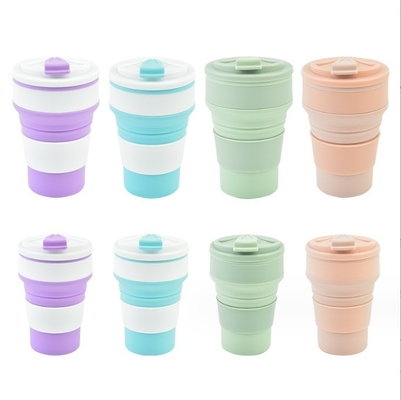 350ml ボリューム フードグレード 折りたたむシリコン スポーツ水瓶 カスタムロゴ付き