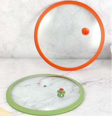 多目的家用 シリコンガラス蓋 持続可能 耐熱 視覚 防溢 鍋蓋