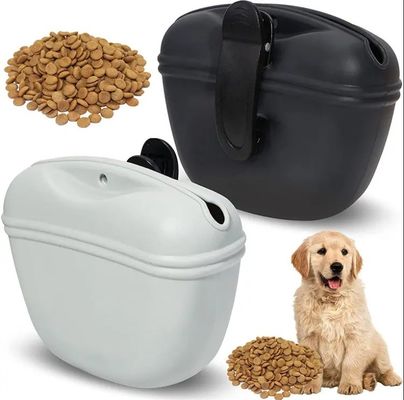 屋外犬散歩 シリコン 犬用食品 スナックバッグ ペットトレーニング用のポータブル腰包
