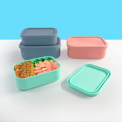 BPAフリーシリコン 密閉式 貯蔵ボックス 子供用 シリコン ベントボックス