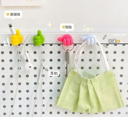 クリエイティブセルフアデシブ 指のフック ケーブルクリップとキー 壁飾りフックタイプ